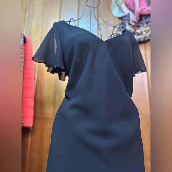 VINTAGE y2k black gown, size 16 - Picture 8 of 12